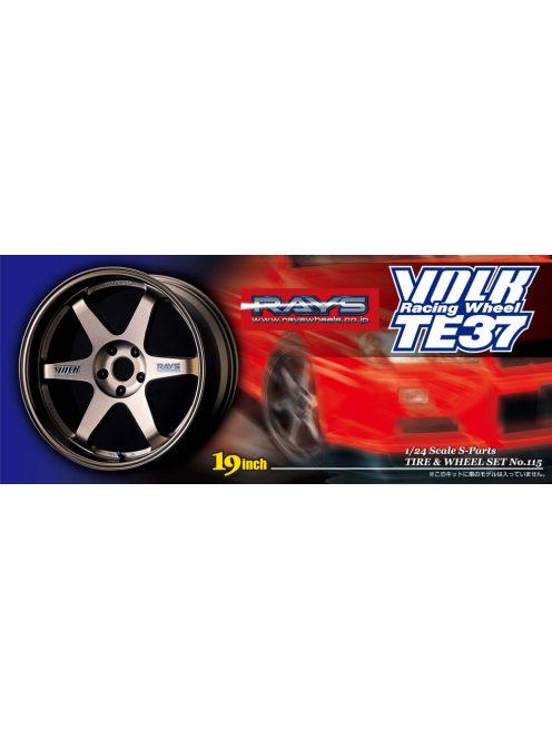 Aoshima - Volk Racing Te37 wheel and tyres set