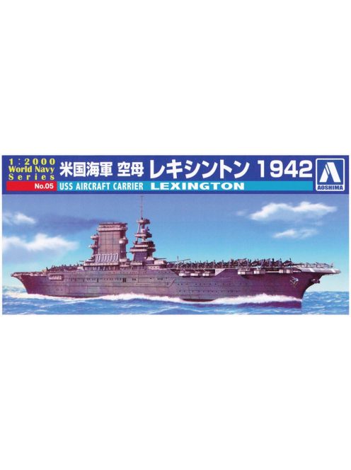 Aoshima - 1/2000 USS Aircraft Carrier Lexington, plastic modelkit