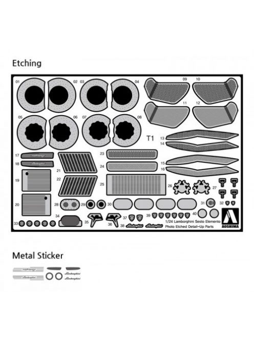 Aoshima - Lamborghini Sesto Elemento Detail-Up Parts