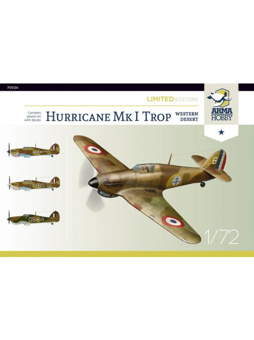 Arma Hobby - Hurricane Mk I trop Western Desert,Limited Edition