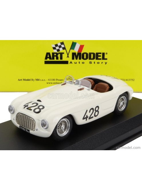 Art-Model - Ferrari 166Mm Spider N 428 Targa Florio 1950 L.Musso - A.Gaboardi White