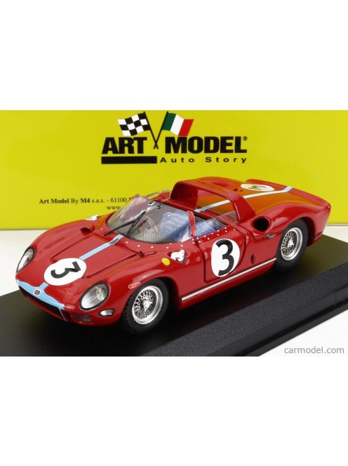 Art-Model - Ferrari 330P Spider N 3 Winner Tourist Trophy 1964 G.Hill Red Light Blue