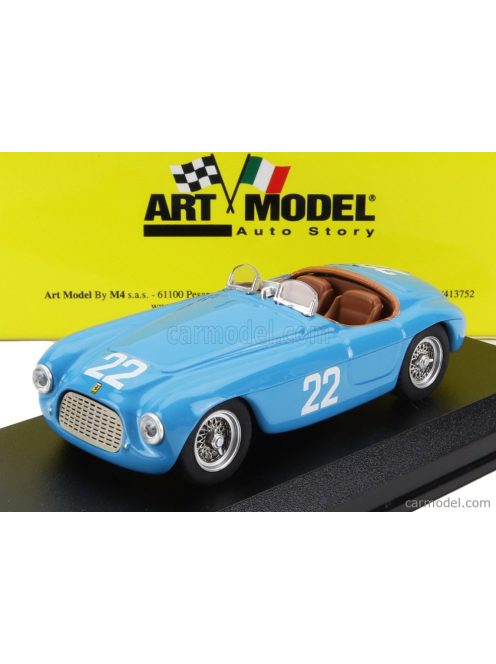 Art-Model - Ferrari 166Mm Barchetta Spider N 22 Montecarlo 1952 L.Ferraud Light Blue