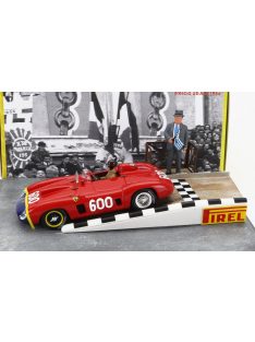   Art-Model - FERRARI DIORAMA - 290MM SPIDER s/n0626 N 600 MILLE MIGLIA 1956 JUAN MANUEL FANGIO RED BLUE YELLOW