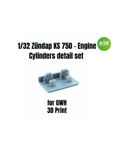   Art Scale - 1/35 Zündap KS 750 - Engine Cylinders detail set recommended for GWH