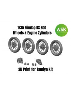 Art Scale - 1/35 Zündap KS 600 Wheels and Engine Zylinders