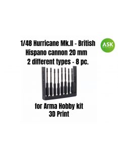   Art Scale - 1/48 Hurricane Mk.II - British Hispano cannon 20 mm - 2 different types - 8 pc.