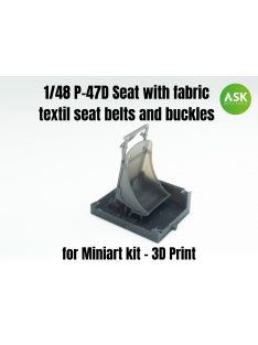   Art Scale - 1/48 P-47D Seat with fabric textil seat belts and buckles