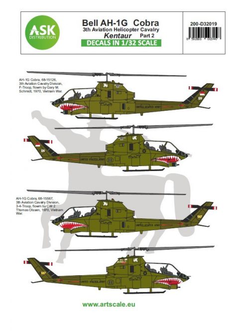 Art Scale - 1/32 Bell AH-1G Cobra Kentaur 3th Aviation helicopter cavalry part 2