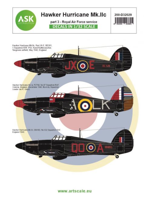 Art Scale - 1/32 Hawker Hurricane Mk.IA / Mk.IIC part 3 - Royal Air Force service