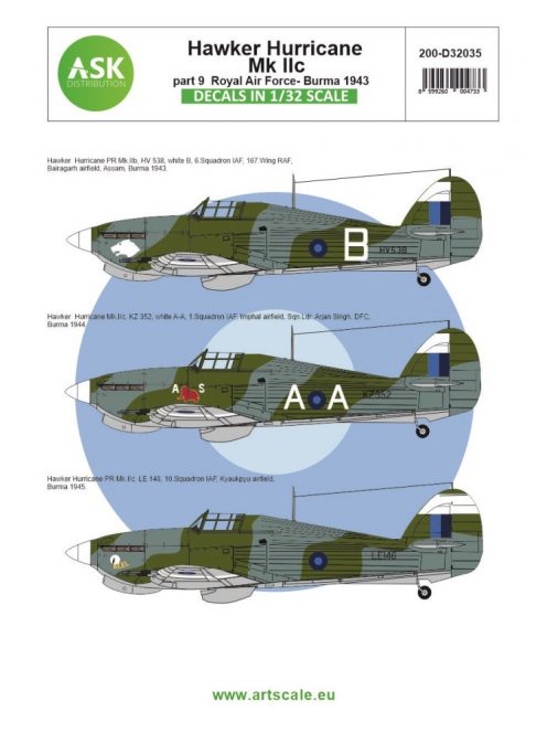 Art Scale - 1/32 Hawker Hurricane Mk.IIc part 9 - Royal Air Force Burma