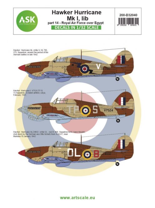 Art Scale - 1/32 Hawker Hurricane Mk.I, IIb part 14 - Royal Air Force over Egypt