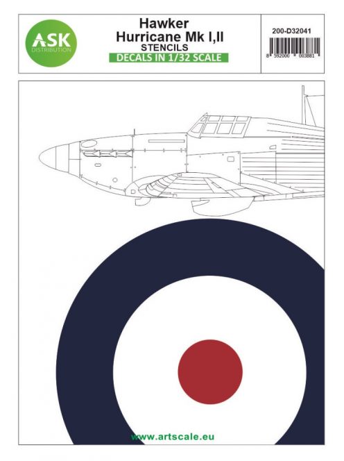 Art Scale - 1/32 Hawker Hurricane Mk.I, Mk.II - stencils