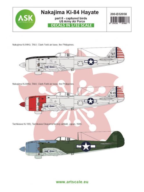 Art Scale - 1/32 Nakajima Ki-84 Hayate (Frank) part 8 - Captured by US Army Air Force