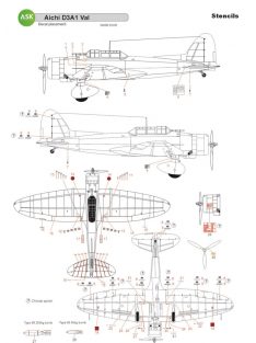   Art Scale - 1/32 Aichi D3A1 VAL - STENCILS - Imperial Japanese Army Air Service