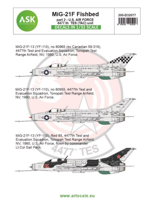 Art Scale - 1/32 MiG-21F-13 Fishbed part 2 - US Air Force TES (TAC) unit