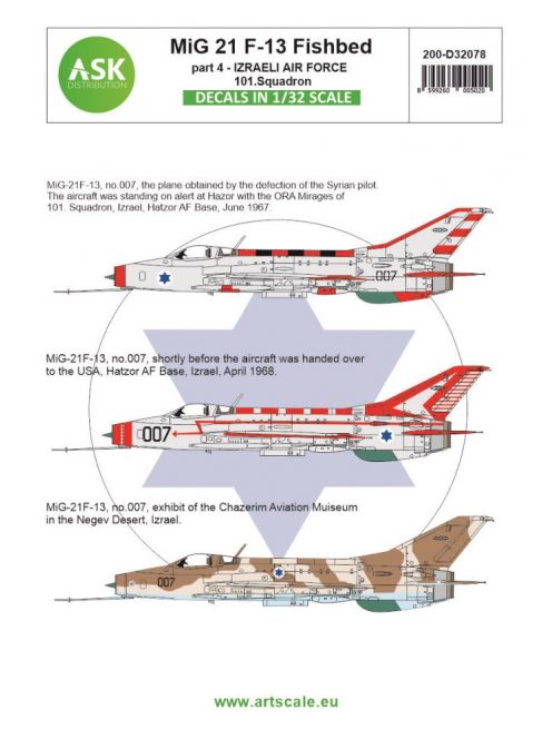 Art Scale - 1/32 MiG-21F-13 Fishbed part 4 - Izraeli Air Force, 101. Squadron