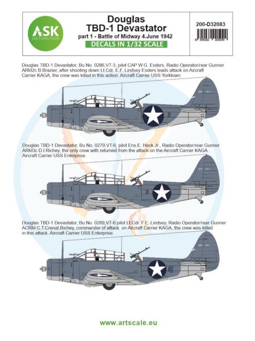 Art Scale - 1/32 Douglas TBD-1 Devastator part 1 - Battle of Midway 4. June 1942