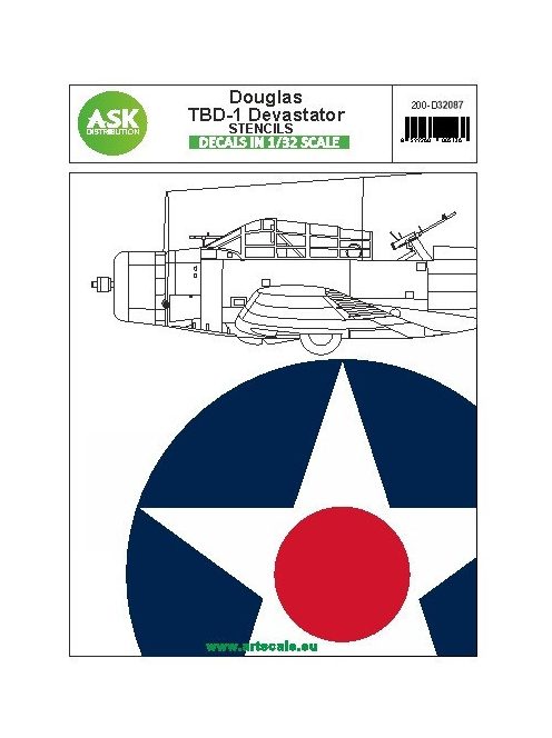 Art Scale - 1/32 Douglas TBD-1 Devastator - STENCILS