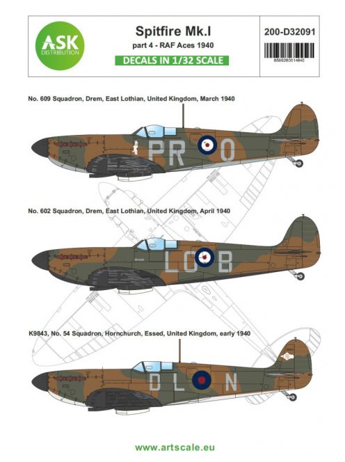 Art Scale - 1/32 Spitfire Mk.I early part 4 - RAF Aces 1940