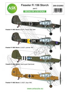   Art Scale - 1/32 Fieseler Fi 156C Storch part 2 - gen. Eisenhover and Lybia, East Front