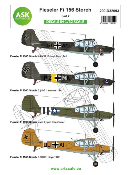 Art Scale - 1/32 Fieseler Fi 156C Storch part 2 - gen. Eisenhover and Lybia, East Front