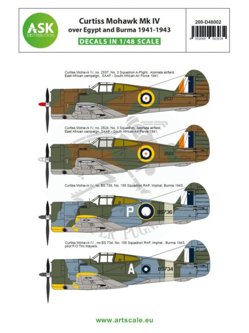 Art Scale - 1/48 Curtiss Mohawk IV over Egypt and Burma 1941-1943