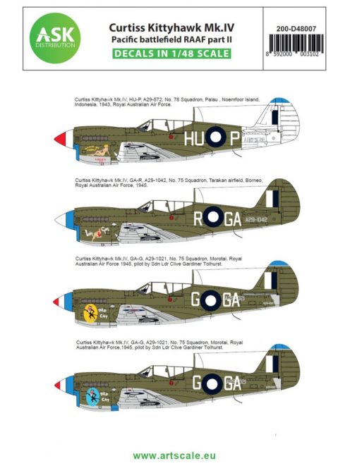 Art Scale - 1/48 Curtiss Kittyhawk Mk.IV Pacific battlefield RAAF part II