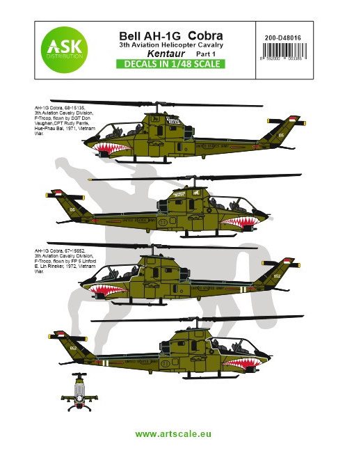 Art Scale - 1/48 Bell AH-1G Cobra "Kentaur" 3th Aviation helicopter cavalry part 1