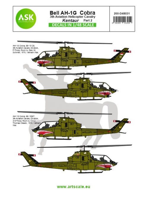 Art Scale - 1/48 Bell AH-1G Cobra "Kentaur" 3th Aviation helicopter cavalry part 2