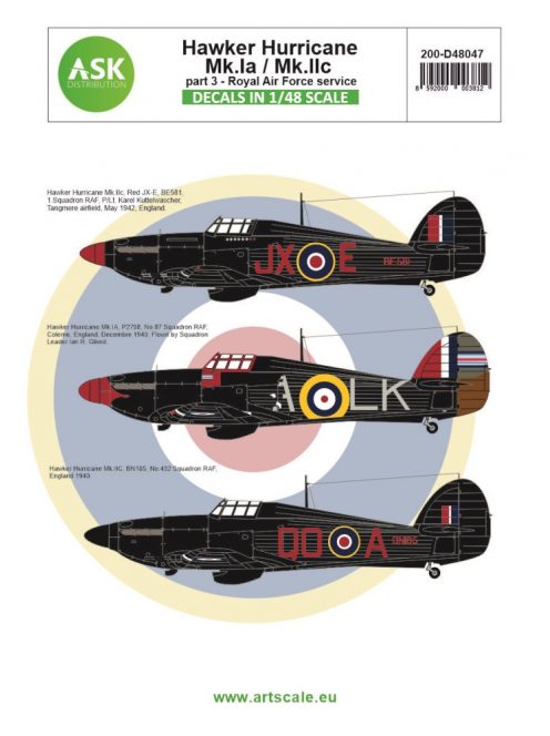 Art Scale - 1/48 Hawker Hurricane Mk.IA / Mk.IIC part 3 - Royal Air Force service