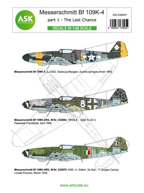 Art Scale - 1/48 Messerschmitt Bf 109K-4 part 1 - "The last chance", captured birds