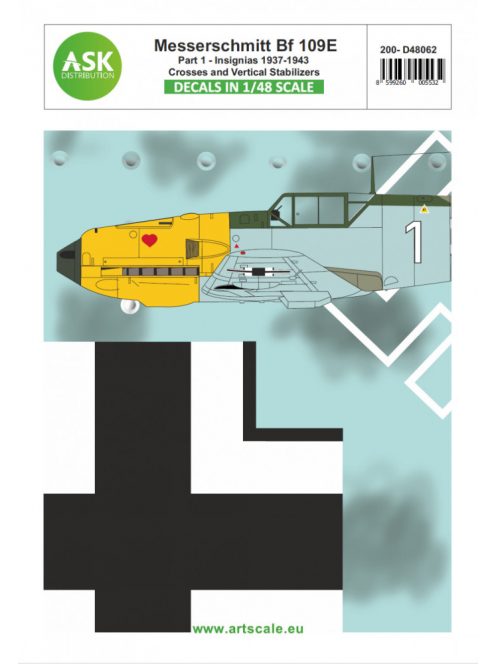 Art Scale - 1/48 Bf 109E part 1 - Insignias, Crosses and Vertical Stabilizers 1937 - 1943