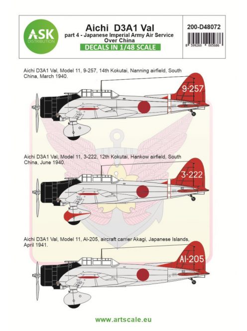 Art Scale - 1/48 Aichi D3A1 Val part 4 - Imperial Japanese Army Air Service over China