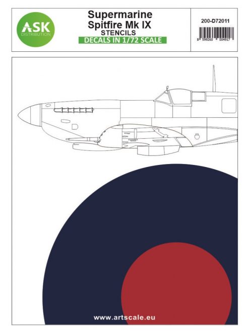 Art Scale - 1/72 Spitfire Mk.IXc and Mk.IX - STENCILS