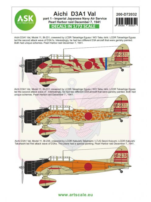 Art Scale - 1/72 Aichi D3A1 Val part 1 - Pearl harbor raid, 7. December 1941