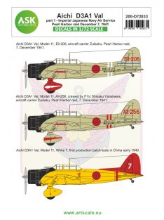   Art Scale - 1/72 Aichi D3A1 Val part 2 - Pearl harbor raid, 7. December 1941