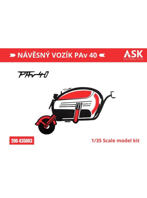 Art Scale - 1/35 Návěsný vozík PAv 40 (trailer) recommended for the Velorex kit