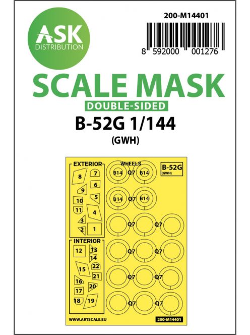 Art Scale - 1/144 B-52G double-sided painting mask for Great Wall Hobby