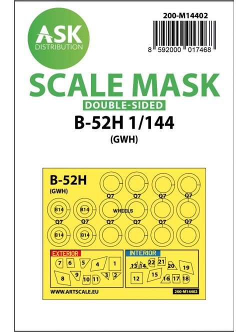 Art Scale - 1/144 B-52H double-sided painting mask for Great Wall Hobby