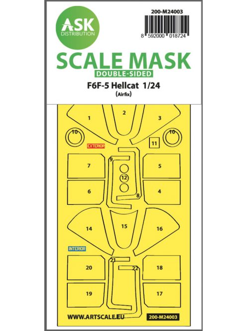 Art Scale - 1/24 F6F-5 Hellcat double-sided express masks for Airfix