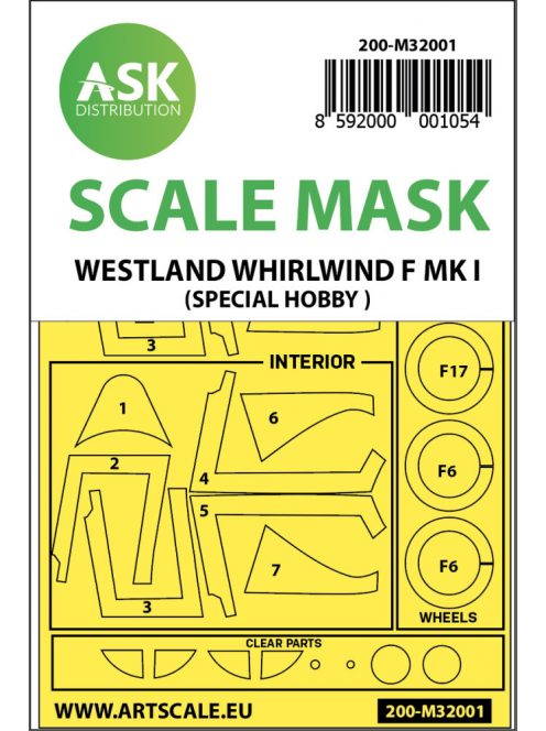 Art Scale - 1/32 Westland Whirlwind Mk.I double-sided  painting mask for Special Hobby