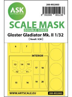   Art Scale - 1/32 Gloster Gladiator Mk.II double-sided  painting mask for Revell / ICM