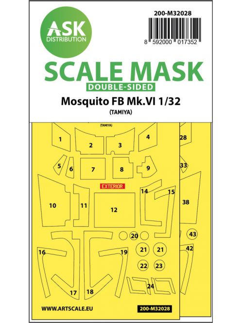 Art Scale - 1/32 Mosquito FB Mk.VI double-sided express masks for Tamiya