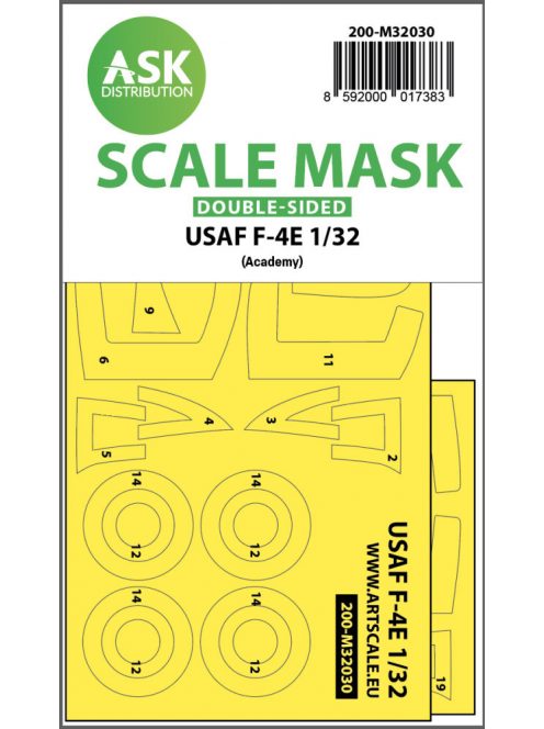 Art Scale - 1/32 USAF F-4E Phantom Viet-Nam war double-sided mask for Academy