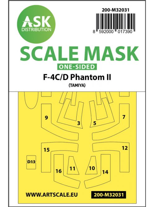 Art Scale - 1/32 F-4C/D Phantom one-sided mask for Tamiya