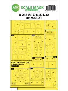   Art Scale - 1/32 B-25J Mitchell double-sided mask for HK Models