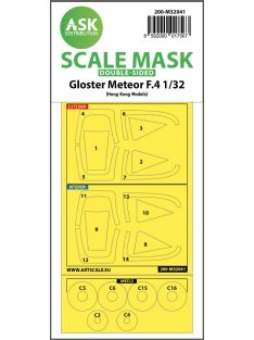   Art Scale - 1/32 Gloster Meteor F.4  double-sided mask for HK Models