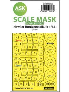   Art Scale - 1/32 Hawker Hurricane Mk.IIB  double-sided express masks for Revell