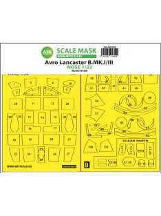   Art Scale - 1/32 Avro Lancaster Nose kit express self adhesive masks for Border Model